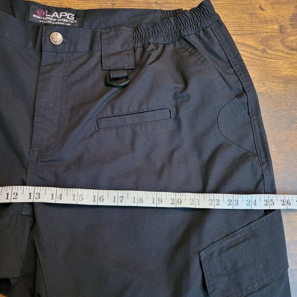 LAPG Tactical Pants Womens 18 L Cargo Mid Rise Rip Stop EMT LEO Military Black - Picture 9 of 13